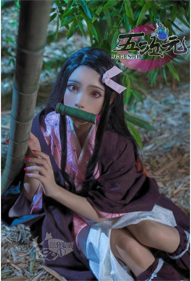 三分妄想 鬼滅の刃 竈門禰豆子(ねずこ) コスプレ衣装