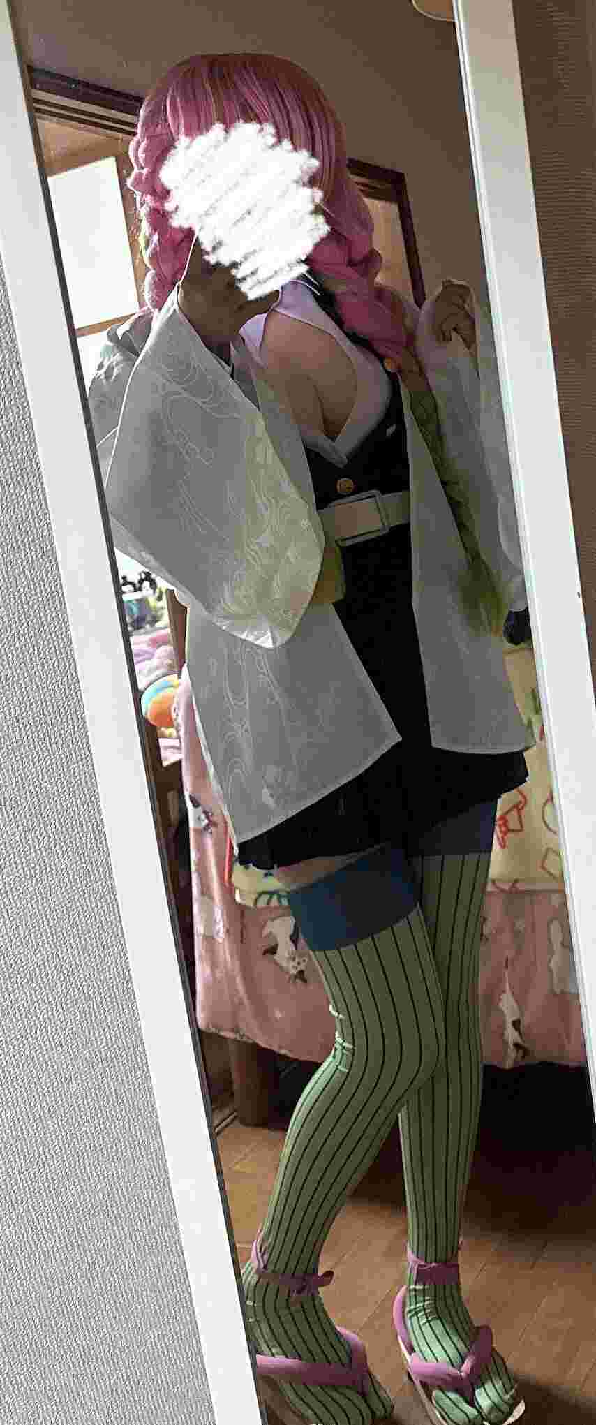 三分妄想 鬼滅の刃 コスプレ 甘露寺蜜璃 衣装