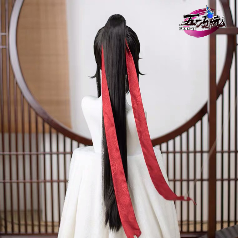 魔道祖師 藍忘機 コスプレ セット済ウィッグ立ち上げもみ上げ結い上げ済